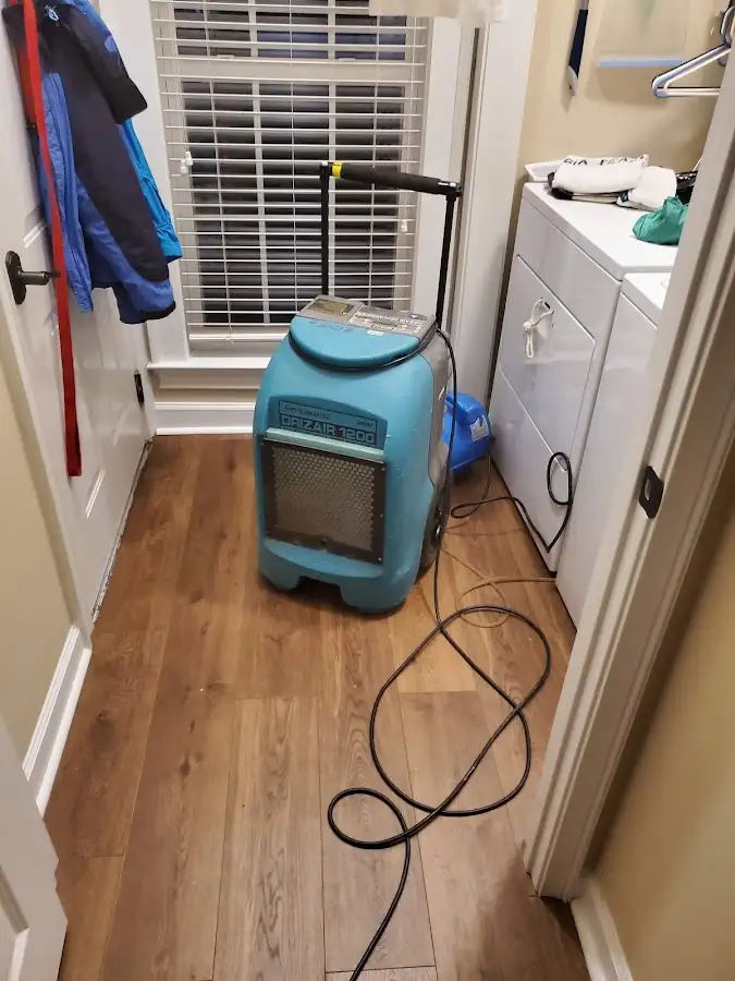 Commercial dehumidifier deployed for Flood Damage Cleanup in Mendon